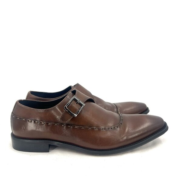 Polo Ralph Lauren Monk Strap Brown Leather Oxford Loafer Men’s 9